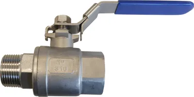 Produktbild von V4A Kugelhahn (Durchgang) 1/2" IG-AG