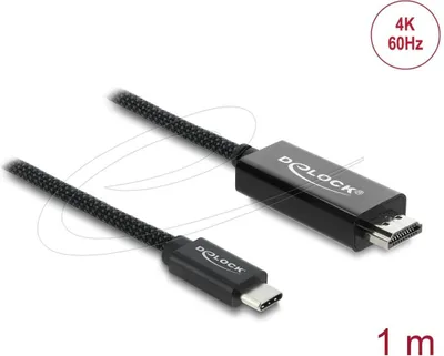 Zdjęcie produktu dla DeLOCK 81703, 1 m, USB Type-C, HDMI, Męska, Męska, Prosty