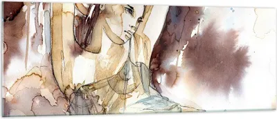 Produktbild von Bilder auf glas - Frau Modell - 140x50cm - Glasbilder - Wandbilder - Bilder - Kunstdruck - zum Aufhängen bereit - Wanddekoration aus Glas - Glas Bilder - Wandbild auf Glas - Einteilig - GAB140x50-3552