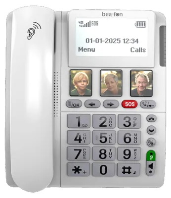 Productafbeelding van Bea-fon ML10 LTE tafeltelefoon, wit, inclusief SOS-armband - mobiele telefoon - 5,59 cm