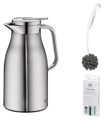 Zdjęcie produktu dla alfi SKYLINE Isolierkanne – Vorteilsset mit Reinigungsbürste CLEAN FIX 30 cm + CLEAN TABS (20 Stück)