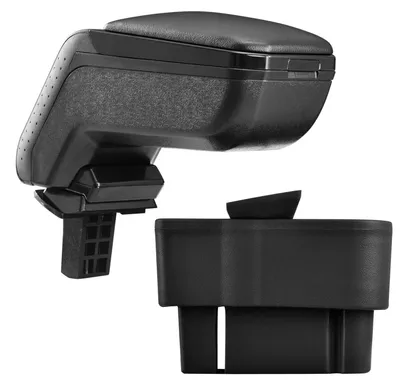 Image de Accoudoir central complet en cuir noir pour Opel Corsa D, à partir de 2006