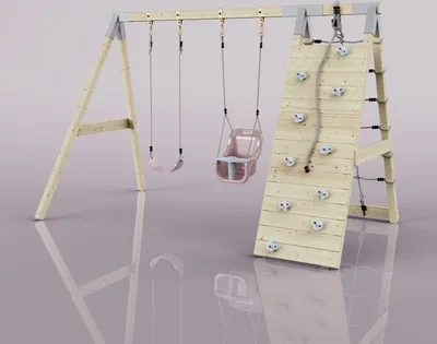 Produktbild von OutdoorToys Klettergerüst Kuckuck aus Holz in Rosa Altrosa