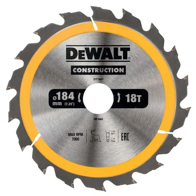 Immagine prodotto di Lama circolare DT1941 D.184mm Foro 30mm 18 denti WZ