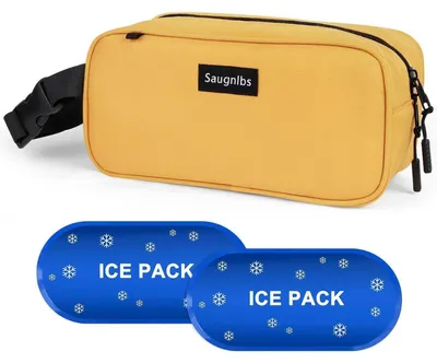 Produktbild von Kleine Kühltasche mit integrierten Kühlakkus, Gelb