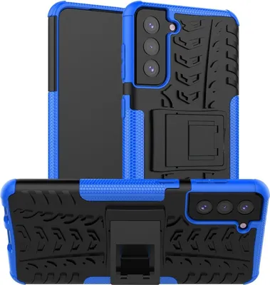 Zdjęcie produktu dla Pokrowiec König Design kompatybilny z Samsung Galaxy S21 Plus - plastikowe, miękkie etui na telefon komórkowy w kolorze niebieskim
