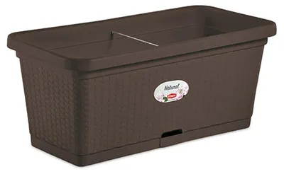 Obrázek produktu pro Nohel Garden Truhlík NATURAL samozavlažovací plastový 80x40x34cm