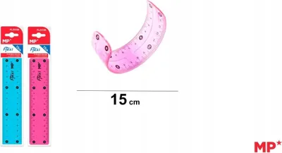 Produktbild von Unzerbrechliches Lineal 15 CM - Rot oder Blau