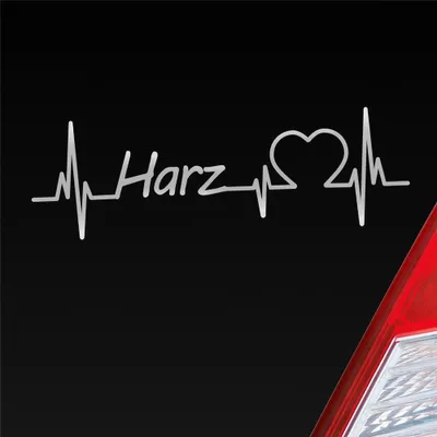 Produktbild von Auto Aufkleber Harz Puls Herzschlag mit Ferien Region Motiv 19x6 cm Silber Sticker Heckscheibenaufkleber