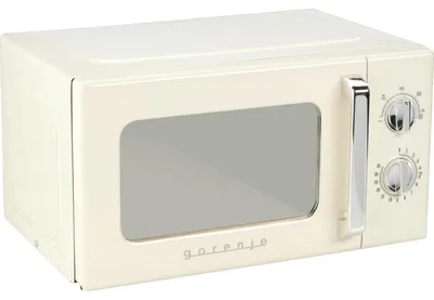 Immagine prodotto di Gorenje MO20E1HRL Microonde retrò a pavimento, 5 livelli di potenza, 700 watt, capacità 20 litri, porta in vetro, beige