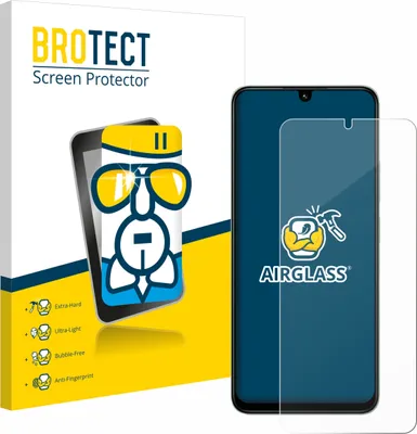 A product packaging for a screen protector, showing the packaging and a representation of the product.