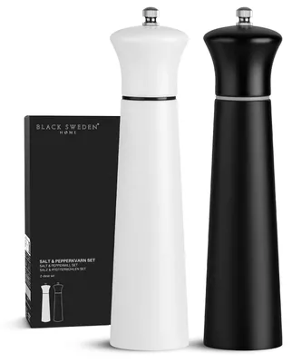 Obrázek produktu pro Černý mlýnek na sůl a pepř, keramický, 22 cm, černobílý