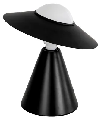 Obrázek produktu pro Stolní lampa z bílého skla a černé oceli, model 8089