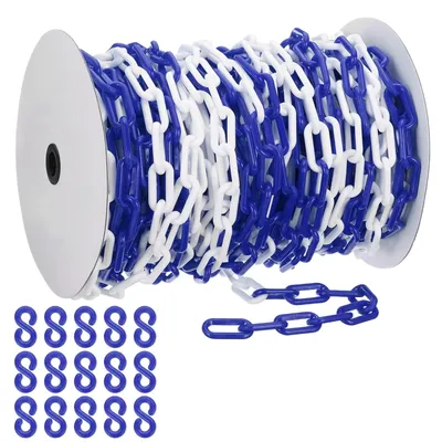 Kunststoffkette Blau/Weiß, 40 m, 8 mm, Absperrkette
