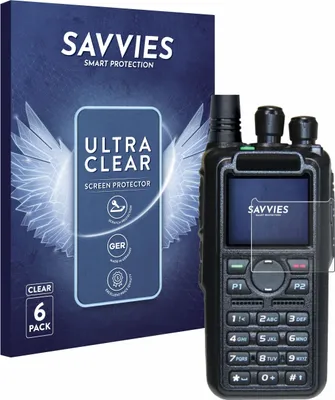 Produktbild von 6x Für AnyTone AT-D878UV II Plus Schutzfolie Savvies Displayschutz Display Schutz Folie Klar Transparent