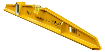 Produktbild von Wasserwaage Type 81 S, 60 cm, robustes Alu-Druckgussprofil, 1 Horizontal-Libelle, 1 Vertikal-Libelle,  Germany, Gelb