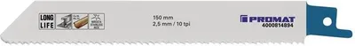 Produktbild von Sbelsgeblatt Lnge 150 mm Breite 19 mm Zahnteilung TPI 10 2,5 mm gefrst, geschrnkt