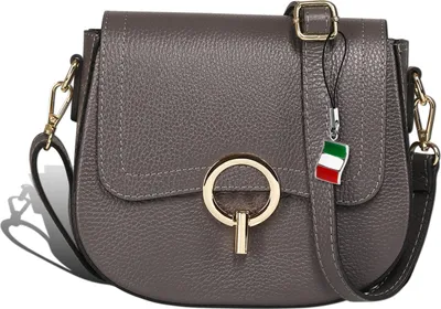 Produktbild von Florence Damen Umhängetasche Tasche grau Leder Größe 23x8x20 D2OTF843K4