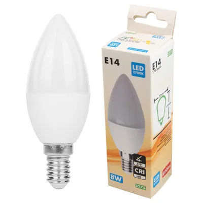 Obrázek produktu pro MasterLED LED žárovka E14 C37 8W - 2700K teplá bílá, 680 lm, 270° vyzařovací úhel