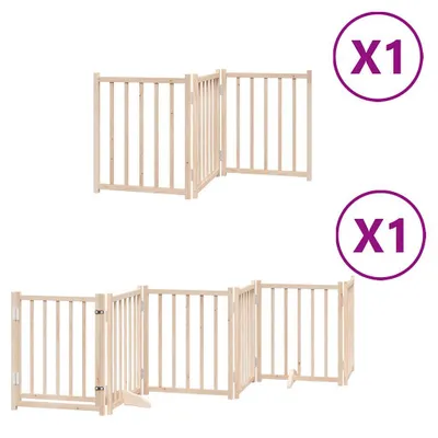 Obrázek produktu pro Zábrana pro psy s dvířky skládací 9 panelů 450 cm topol