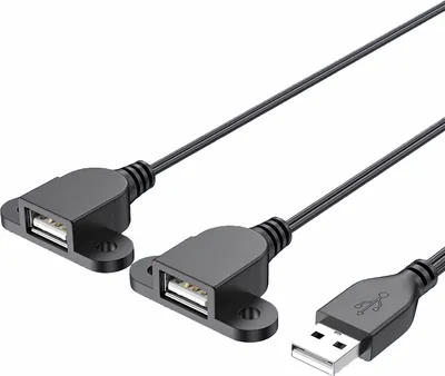 Produktbild von Q26 USB 2.0 Y-Kabel – USB-A Stecker auf 2× USB-A Buchse, Splitter-Ladekabel & Adapter, 1,5 m