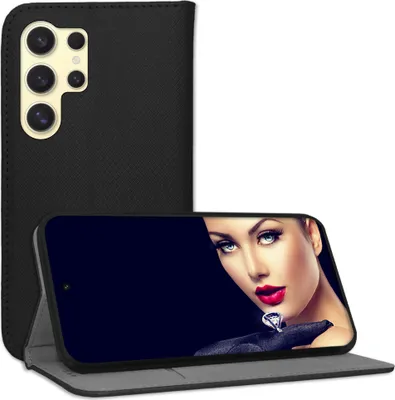 Produktbild von Bookstyle Schutzhülle Klapphülle Schutztasche Etui Cover für Samsung Galaxy S24 Ultra - Schwarz