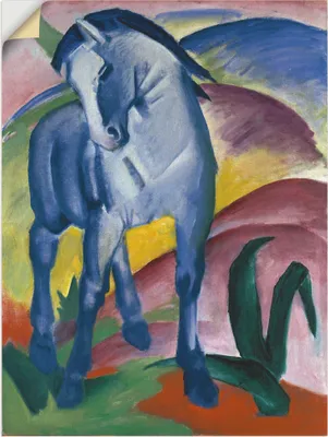Produktbild von ARTland Wandbild, selbstklebend Blaues Pferd I. 1911. Größe: 60x80 cm