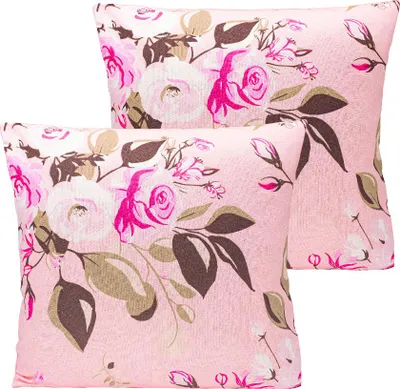 Immagine prodotto di Home Elements Federa per cuscino, set di 2, rosa, rose