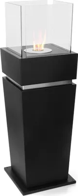 Produktbild von Moritz Ethanol Kamin freistehend I Standkamin 99 x 32 x 32 cm I Säule I 0,8 Liter Brenner I Bioethanol Kamin I  Ethanol Kaminofen Indoor Outdoor I Innen Außen I Bioethanol Brenner I Brennertopf
