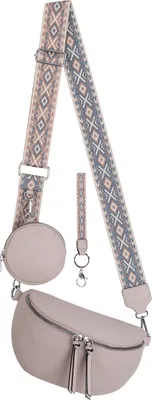 Produktbild von Umhängetasche (BBL-53167) Bauchtasche Crossbody-Bag Kunstleder Italy-Design CREAM