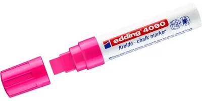 Produktbild von Edding 4090 Kreidemarker neonpink, Keilspitze 4-15 mm, Pink, Meißel, 1 Stück(e)