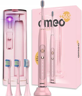 Produktbild von OMEO | Schallzahnbürste +365 UV Sanitizer - Rosa - 5 Reinigungsprogramme - Hygienisch und Elegant