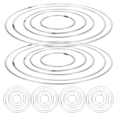Produktbild von 30 Bastelringe aus Metall in 5 Größen von 50-150 mm für Traumfänger und Makramee