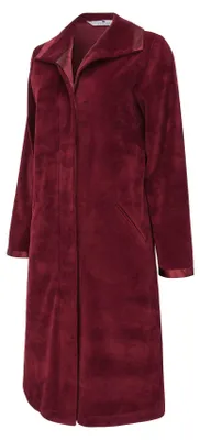 Produktbild von Revise RE-647 Damen Bademantel mit Knöpfen - Hausmantel aus Baumwollvelours - Wa