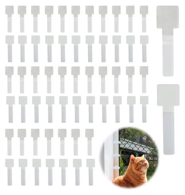 Produktbild von 60 selbstklebende Haken zur Befestigung von Katzenschutznetzen