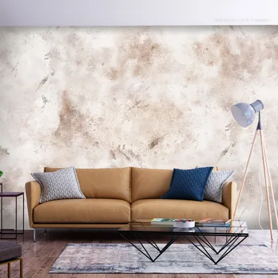 Produktbild von Vlies Fototapete Steine 400x280 cm Tapeten Wandtapete XXL Abstrakt Betonoptik beige wie gemalt a-A-10133-a-a