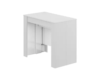 Zdjęcie produktu dla Kulissentisch >Consola< ausziehbar bis 237cm, in weiß glänzend - 90(237)x78x51 (BxHxT)