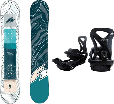 Produktbild von F2 Set Snowboard T-Ride Wood Weiss 162cm + Sonic Pro Bindung L