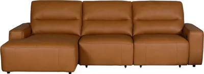 Produktbild von KAWOLA Big Sofa DORI Leder cognac Longchair links