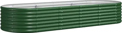Image de Lit surélevé de jardin Acier galvanisé 224x80x36 cm Vert