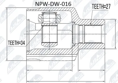 Produktbild von NTY Gelenksatz Antriebswelle Vorne Getriebeseitig für SSANGYONG REXTON W NPW-DW-016
