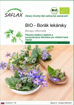 Obrázok produktu pre SAFLAX - BIO - Borák lekársky - Borago officinalis - 40 Semená