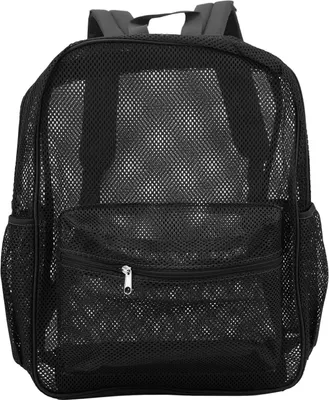 Produktbild von Rucksack, robuster, leichter, waschbarer, durchsichtiger Rucksack mit großem Fassungsvermögen für Schwimm-, Strand- und Sportarten, Schwarz