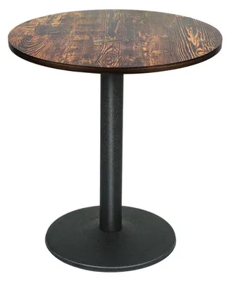 Image de Table haute vintage en bois, dimensions 60x60x72 cm