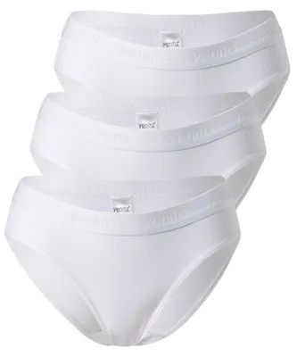 Produktbild von Yenita® Bikinislip 3er Set Damen Slips mit elastischem Logobund XL weiss