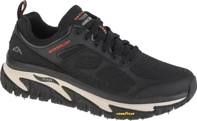 A single black Skechers Arch Fit Road Walker shoe is shown from a side angle on a white background.