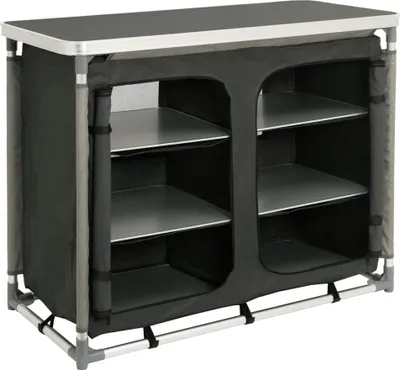 Obrázok produktu pre CampFeuer kempingová skrinka, 102 cm x 47 cm x 82 cm, kempingová kuchynská hliníková skladacia skrinka, kempingový nábytok