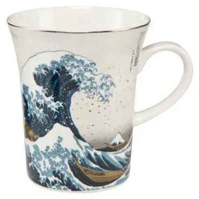 Image de Goebel, collection Katsushika Hokusai, "La Vague" : ensemble café et thé, 3 pièces