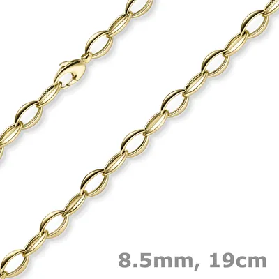 8-5mm-Armband-Spitzoval-aus-585-Gelbgold-19cm