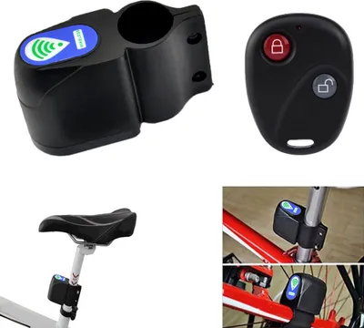 Produktbild von Fahrrad-Anti-Diebstahl-Sicherheitsalarm Alarmalarm mit Fernbedienung-schwarz